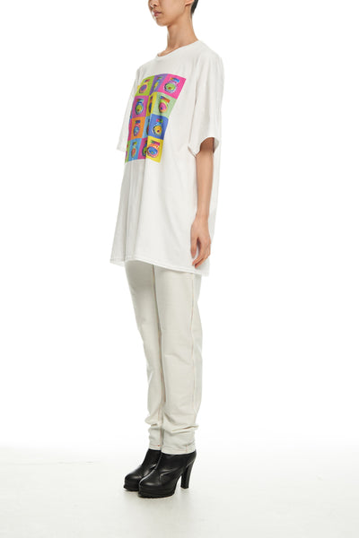 Andy Collection- Pop Art Muilti Squared Marmite Graphic T-Shirt - White - Johan Ku Shop