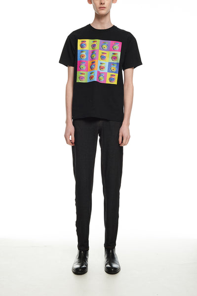Andy Collection- Pop Art Muilti Squared Marmite Graphic T-Shirt - Black - Johan Ku Shop