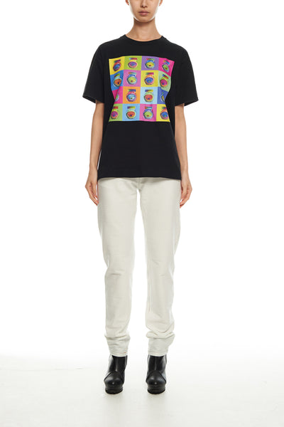 Andy Collection- Pop Art Muilti Squared Marmite Graphic T-Shirt - Black - Johan Ku Shop
