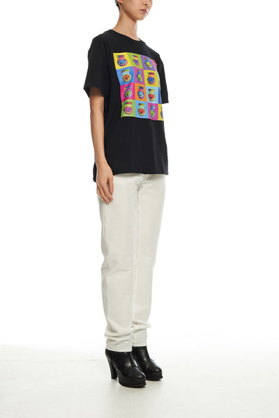 Andy Collection- Pop Art Muilti Squared Marmite Graphic T-Shirt - Black - Johan Ku Shop