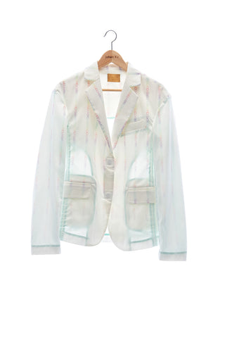 Elioliver Collection- "Elioliver" Wording Graphic Jacket - Pastel Rainbow - Johan Ku Shop
