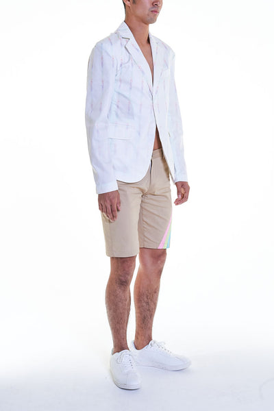 Elioliver Collection- "Elioliver" Wording Graphic Jacket - Pastel Rainbow - Johan Ku Shop