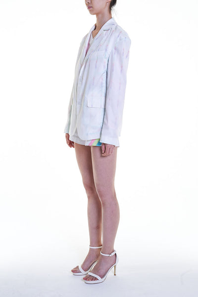 Elioliver Collection- "Elioliver" Wording Graphic Jacket - Pastel Rainbow - Johan Ku Shop