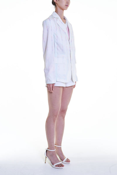 Elioliver Collection- "Elioliver" Wording Graphic Jacket - Pastel Rainbow - Johan Ku Shop