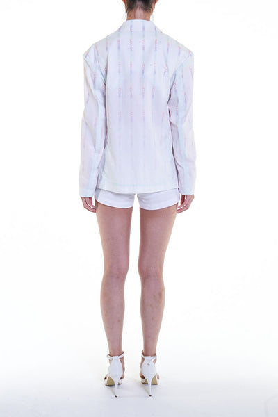 Elioliver Collection- "Elioliver" Wording Graphic Jacket - Pastel Rainbow - Johan Ku Shop