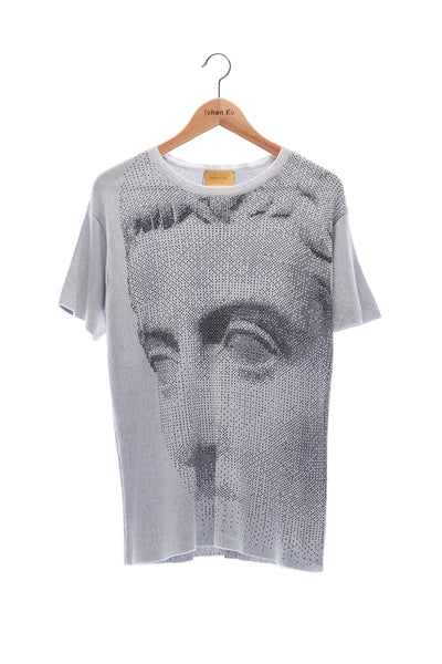 Elioliver Collection- Fade Out Sculpture Knitted Jacquard Top - Gray - Johan Ku Shop