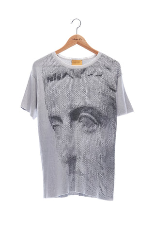 Elioliver Collection- Fade Out Sculpture Knitted Jacquard Top - Gray - Johan Ku Shop