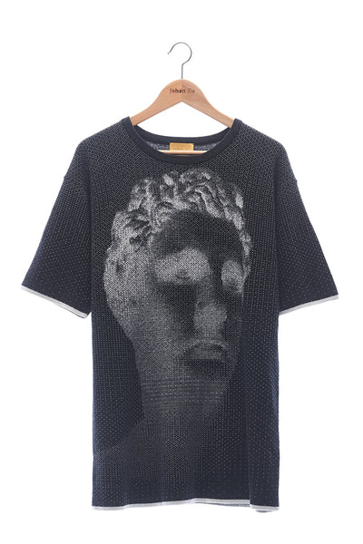 Elioliver Collection- Sculpture Knitted Jacquard Oversized Top - Black - Johan Ku Shop