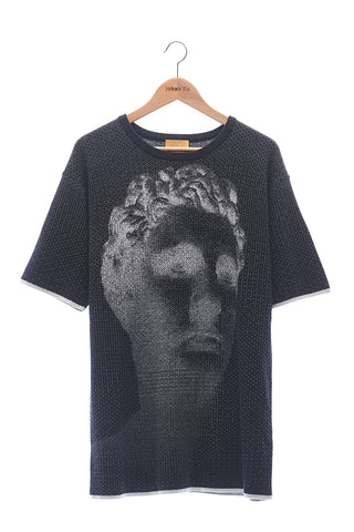Elioliver Collection- Sculpture Knitted Jacquard Oversized Top - Black - Johan Ku Shop