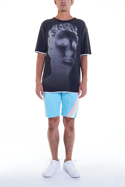 Elioliver Collection- Sculpture Knitted Jacquard Oversized Top - Black - Johan Ku Shop