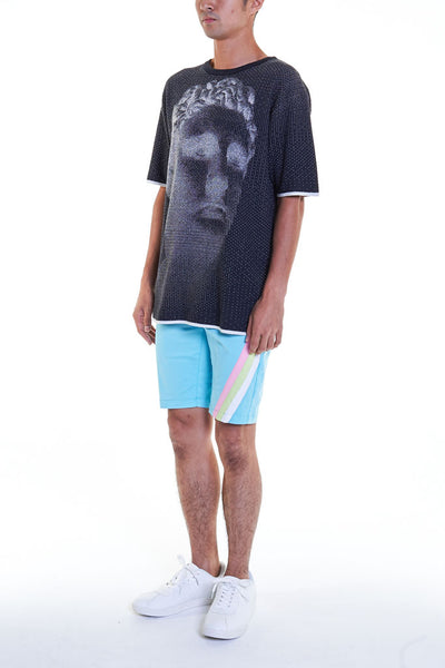 Elioliver Collection- Sculpture Knitted Jacquard Oversized Top - Black - Johan Ku Shop