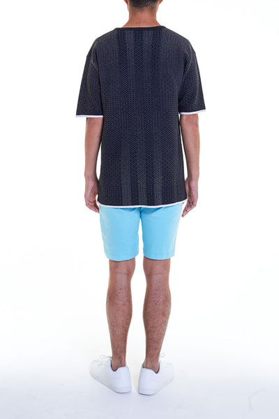 Elioliver Collection- Sculpture Knitted Jacquard Oversized Top - Black - Johan Ku Shop