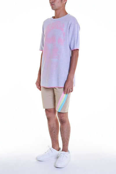 Elioliver Collection- Sculpture Knitted Jacquard Over-sized Top - Lavender Blush - Johan Ku Shop