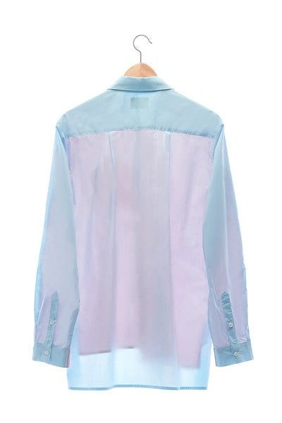 Elioliver Collection- Contrast Colour Over-Sized Shirt - Pink/Blue - Johan Ku Shop