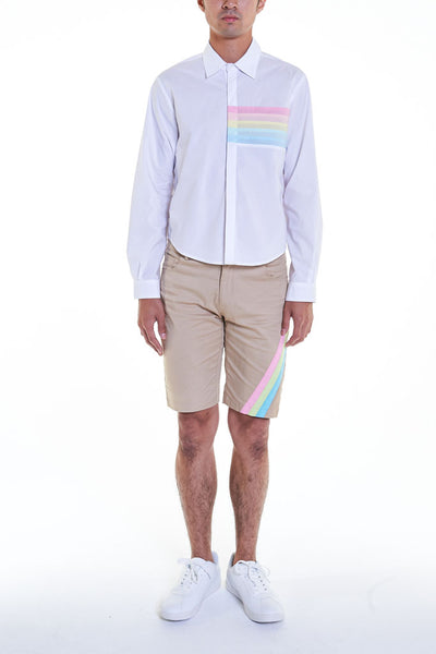Elioliver Collection- Pastel Rainbow Details Short Shirt - Johan Ku Shop