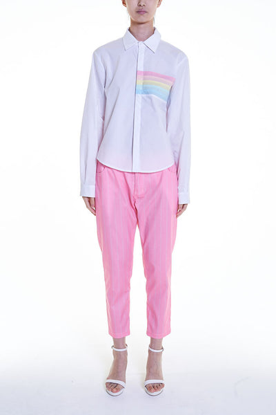 Elioliver Collection- Pastel Rainbow Details Short Shirt - Johan Ku Shop