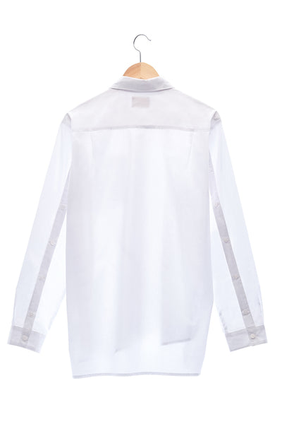 Elioliver Collection- Asymmetry Details Cotton Shirt - White - Johan Ku Shop