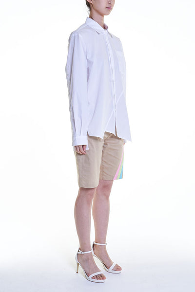 Elioliver Collection- Asymmetry Details Cotton Shirt - White - Johan Ku Shop