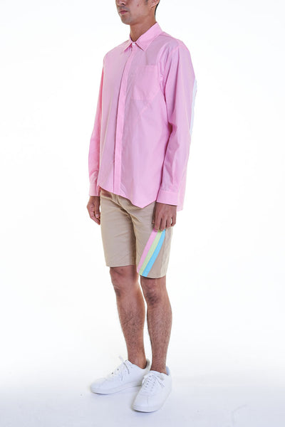 Elioliver Collection- Asymmetry Details Cotton Shirt - Pink - Johan Ku Shop
