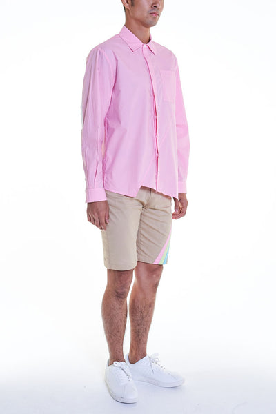 Elioliver Collection- Asymmetry Details Cotton Shirt - Pink - Johan Ku Shop