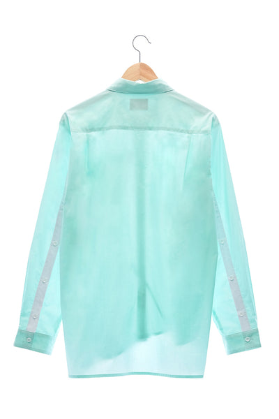 Elioliver Collection- Asymmetry Details Cotton Shirt - Powder Blue - Johan Ku Shop