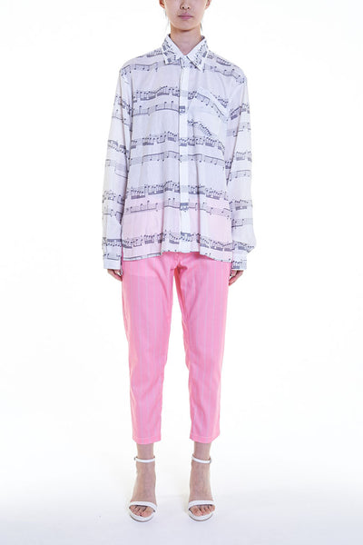 Elioliver Collection- Music Note Printed Shirt - Johan Ku Shop