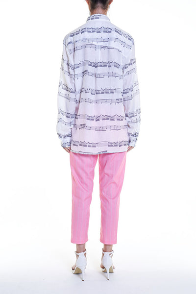 Elioliver Collection- Music Note Printed Shirt - Johan Ku Shop