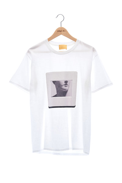 Elioliver Collection- "Sculpture in Slide" Graphic T-Shirt - White - Johan Ku Shop