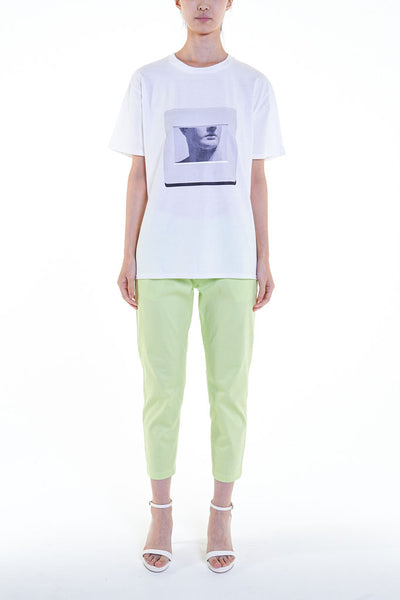 Elioliver Collection- "Sculpture in Slide" Graphic T-Shirt - White - Johan Ku Shop