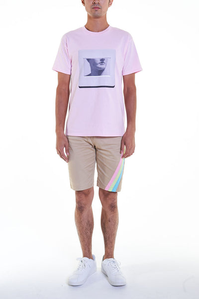Elioliver Collection- "Sculpture in Slide" Graphic T-Shirt - Pink - Johan Ku Shop