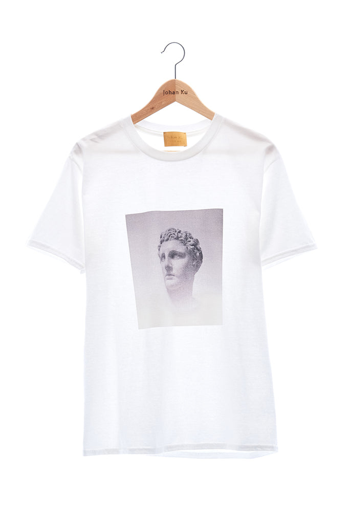 Elioliver Collection- Fade Out Sculpture Graphic T-Shirt - White - Johan Ku Shop