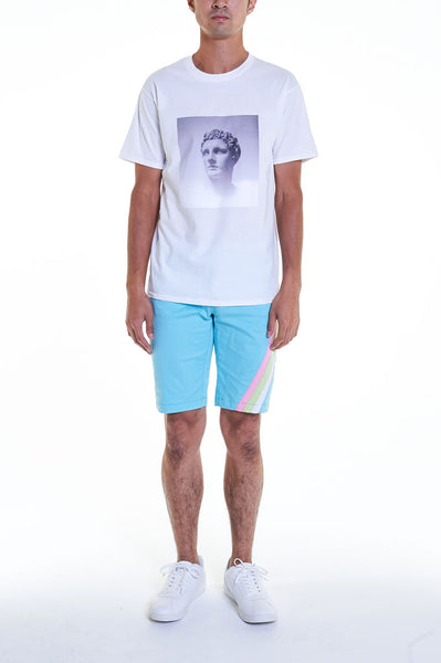 Elioliver Collection- Fade Out Sculpture Graphic T-Shirt - White - Johan Ku Shop