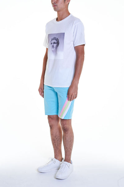 Elioliver Collection- Fade Out Sculpture Graphic T-Shirt - White - Johan Ku Shop