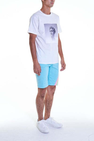 Elioliver Collection- Fade Out Sculpture Graphic T-Shirt - White - Johan Ku Shop