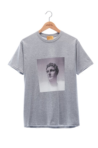 Elioliver Collection- Fade Out Sculpture Graphic T-Shirt - Melange Gray - Johan Ku Shop
