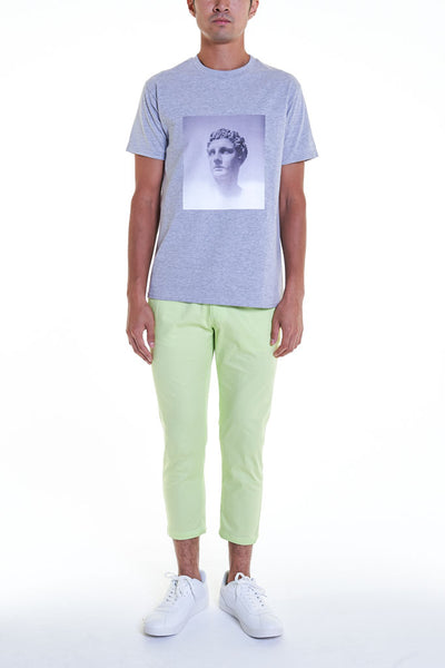 Elioliver Collection- Fade Out Sculpture Graphic T-Shirt - Melange Gray - Johan Ku Shop