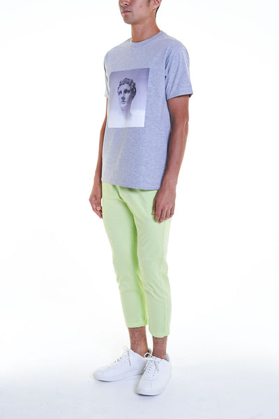 Elioliver Collection- Fade Out Sculpture Graphic T-Shirt - Melange Gray - Johan Ku Shop