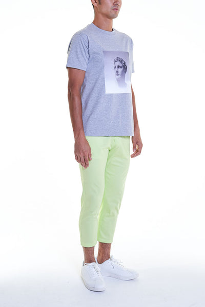 Elioliver Collection- Fade Out Sculpture Graphic T-Shirt - Melange Gray - Johan Ku Shop