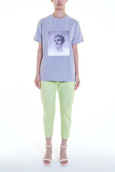 Elioliver Collection- Fade Out Sculpture Graphic T-Shirt - Melange Gray - Johan Ku Shop
