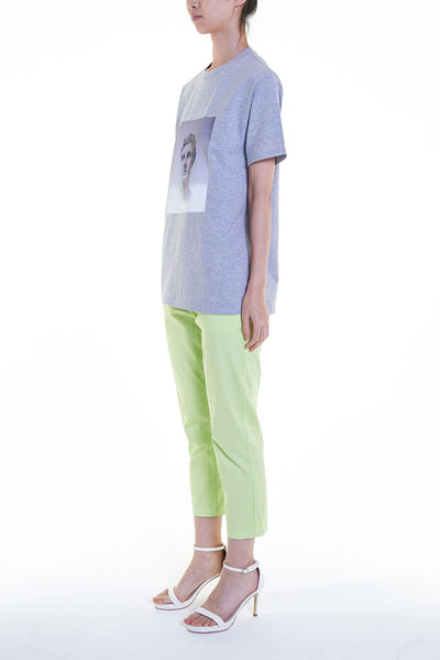 Elioliver Collection- Fade Out Sculpture Graphic T-Shirt - Melange Gray - Johan Ku Shop