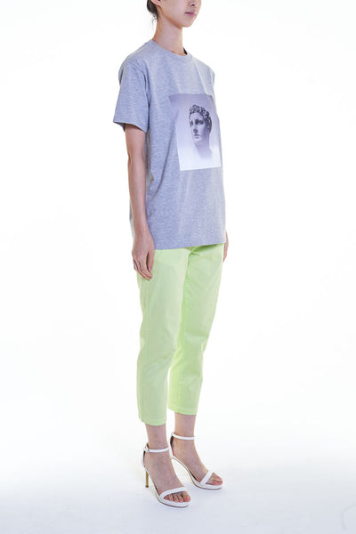 Elioliver Collection- Fade Out Sculpture Graphic T-Shirt - Melange Gray - Johan Ku Shop