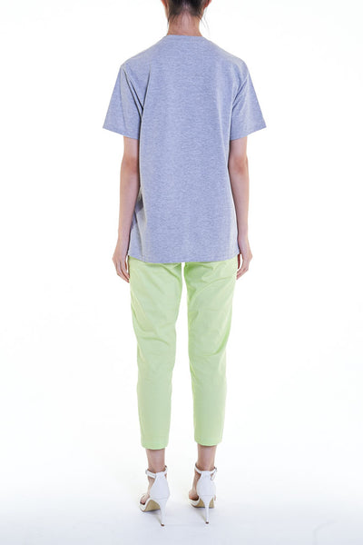 Elioliver Collection- Fade Out Sculpture Graphic T-Shirt - Melange Gray - Johan Ku Shop
