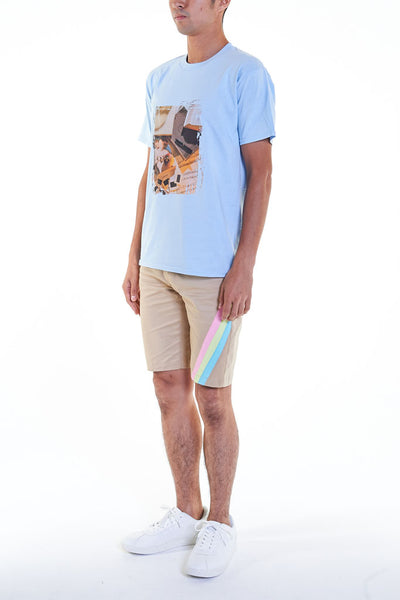 Elioliver Collection- Call Me by Your Name Image Graphic T-Shirt - Light Blue - Johan Ku Shop