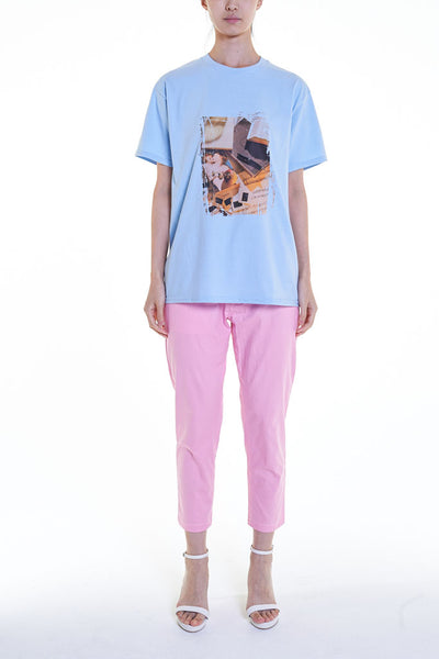 Elioliver Collection- Call Me by Your Name Image Graphic T-Shirt - Light Blue - Johan Ku Shop