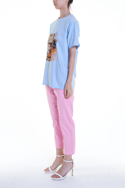 Elioliver Collection- Call Me by Your Name Image Graphic T-Shirt - Light Blue - Johan Ku Shop