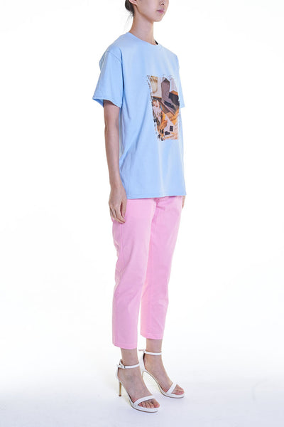 Elioliver Collection- Call Me by Your Name Image Graphic T-Shirt - Light Blue - Johan Ku Shop