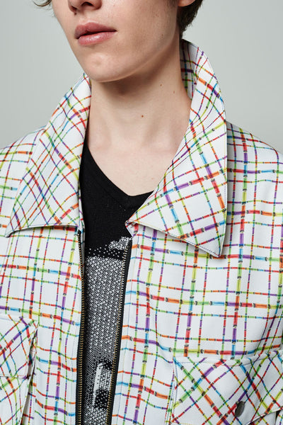 Elliot Collection- Lighter Plaid Print Jacket - Johan Ku Shop