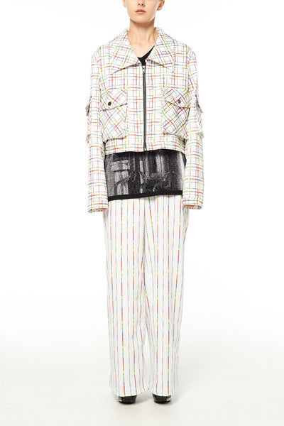 Elliot Collection- Lighter Plaid Print Jacket - Johan Ku Shop