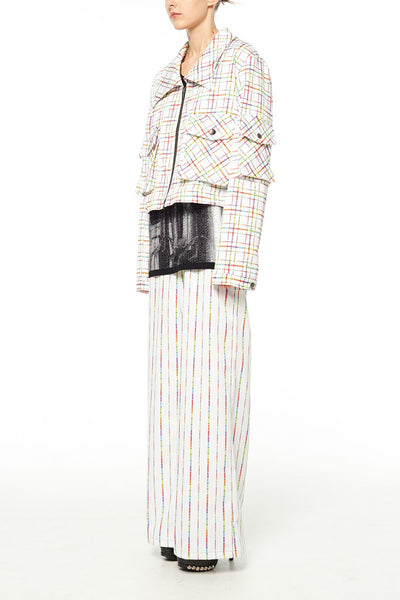 Elliot Collection- Lighter Plaid Print Jacket - Johan Ku Shop