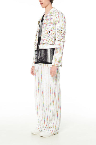 Elliot Collection- Lighter Plaid Print Jacket - Johan Ku Shop